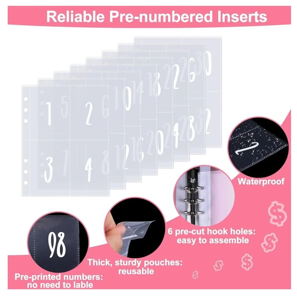 100 Envelopes Clear 25 Sheets Sleeves for Various Idea to Use